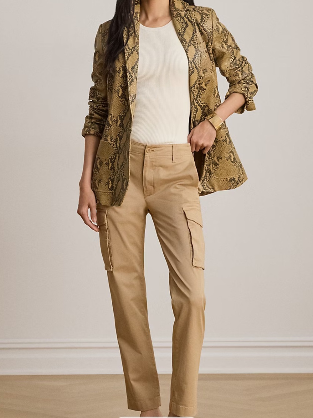 NWT Lauren Ralph Lauren chino cropped cargo pant
